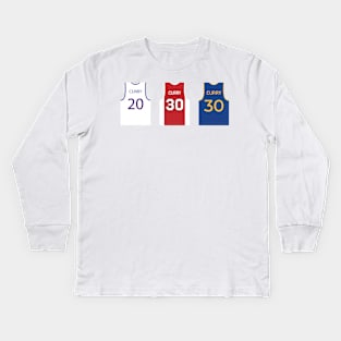 Steph Curry Jersey History Kids Long Sleeve T-Shirt